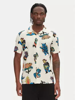 Рубашка свободного кроя Bob Mollema A0412513 Volcom, экрю