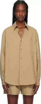 Рубашка свободного кроя цвета загара Matteau