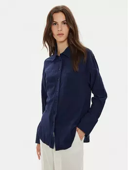 Рубашка свободного кроя Gina Tricot, синий