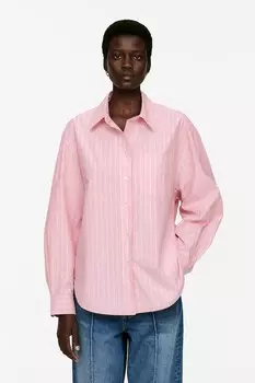 Рубашка свободного кроя из хлопка Arket, мультиколор