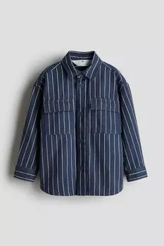 Рубашка свободного кроя из хлопка H&M, мультиколор