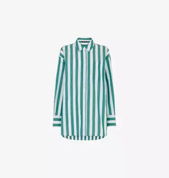 Рубашка свободного кроя из хлопка в полоску Whistles, цвет multi-coloured