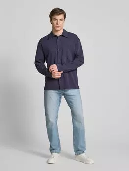 Рубашка свободного кроя из органического хлопка, модель «LUGAA» Armedangels, темно-синий