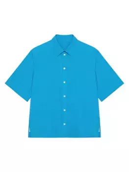 Рубашка свободного кроя из поплина 4G Givenchy, синий