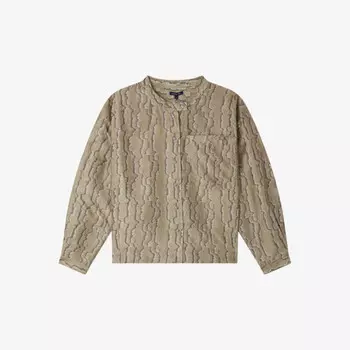 Рубашка свободного кроя из шелка с графическим принтом Chypre Soeur, серый