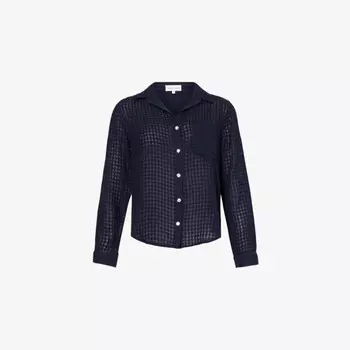 Рубашка свободного кроя из смеси льна и хлопка Bella Dahl, синий