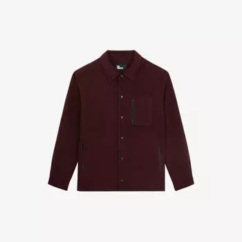 Рубашка свободного кроя из смесовой шерсти с воротником The Kooples, темно-синий