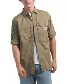 Рубашка свободного кроя из тканой ткани Force Carhartt, цвет Burnt Olive