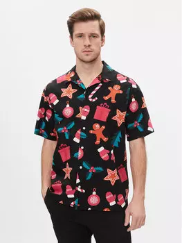 Рубашка свободного кроя Jack&Jones, черный