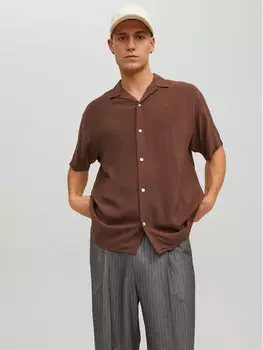 Рубашка свободного кроя Jack&Jones, коричневый