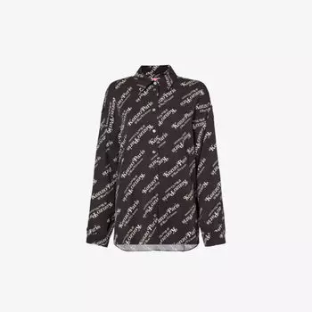 Рубашка свободного кроя KENZO x VERDY из хлопка с графическим принтом Kenzo, черный
