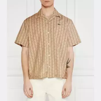 Рубашка свободного кроя Lacoste, бежевый