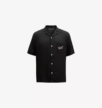 Рубашка свободного кроя Lovers с воротником-стойкой Allsaints, черный