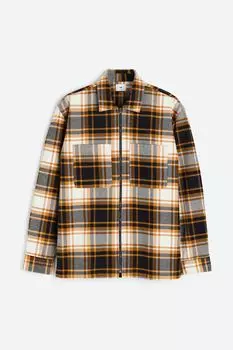 Рубашка свободного кроя на молнии H&M, оранжевый