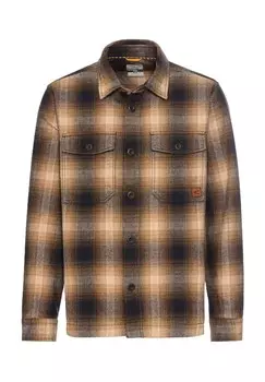 Рубашка свободного кроя, планка на пуговицах, мужская Camel active, цвет 24 Sepia Brown