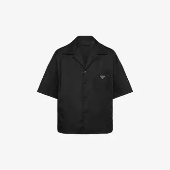 Рубашка свободного кроя Re-Nylon из переработанного нейлона Prada, черный