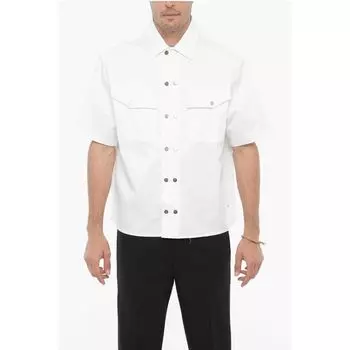 Рубашка свободного кроя с короткими рукавами и двойным нагрудным карманом Neil Barrett, White