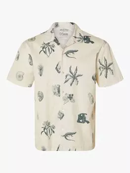 Рубашка свободного кроя с короткими рукавами SELECTED HOMME, мульти