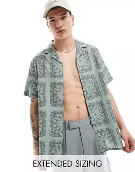 Рубашка свободного кроя с кубинским воротником ASOS DESIGN