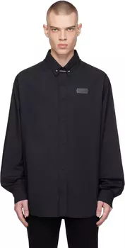 Рубашка свободного кроя с пирсингом Versace Jeans Couture, черный