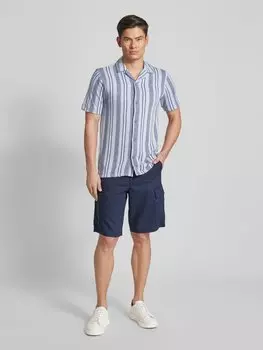 Рубашка свободного кроя с полосатым узором Lindbergh, синий