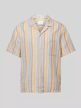 Рубашка свободного кроя с полосатым узором ROTHOLZ, оранжевый