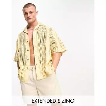 Рубашка свободного кроя с приспущенными плечами и вышивкой ASOS DESIGN