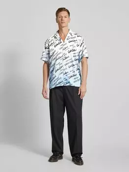 Рубашка свободного кроя с рукавом 1/2, модель «BEACHWEAR» CARLO COLUCCI, светло-голубой