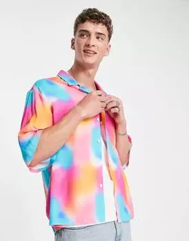 Рубашка свободного кроя с заниженными плечами и ярким принтом ASOS DESIGN