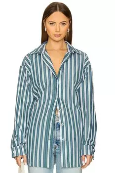 Рубашка свободного кроя с защипами Remain, цвет rainforest combo