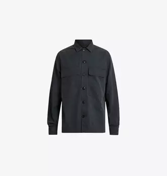 Рубашка свободного кроя Sanpha из органического хлопка с карманом-клапаном Allsaints, синий