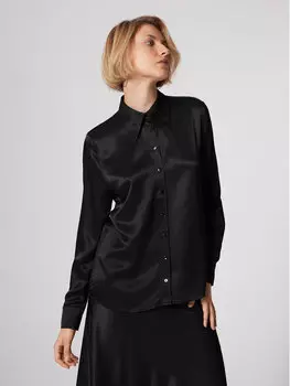 Рубашка свободного кроя Simple, черный