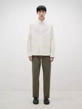 Рубашка свободного кроя со складками Massimo Dutti, бежевый