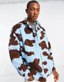 Рубашка свободного кроя свободного кроя с коровьим принтом ASOS DESIGN