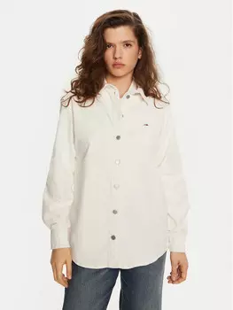 Рубашка свободного кроя Tommy Jeans, экрю
