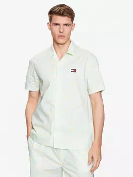 Рубашка свободного кроя Tommy Jeans, зеленый