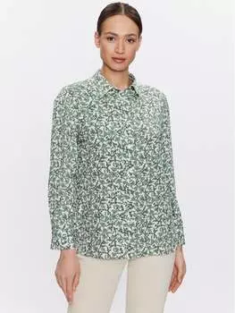 Рубашка свободного кроя United Colors Of Benetton, зеленый