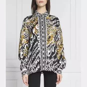 Рубашка свободного кроя Versace, черный