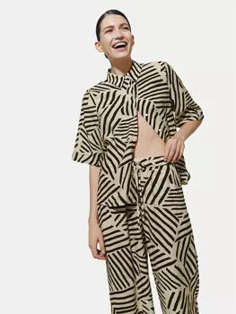 Рубашка свободного кроя Vila, бежевый