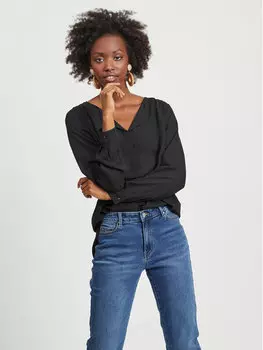 Рубашка свободного кроя Vila, черный