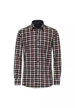 Рубашка свободного кроя в клетку Casamoda, коричневый