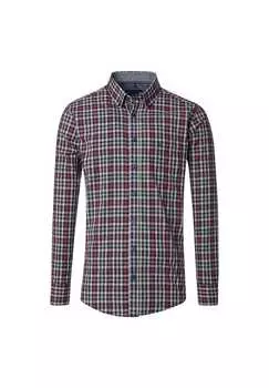 Рубашка свободного кроя в клетку Casamoda, красный