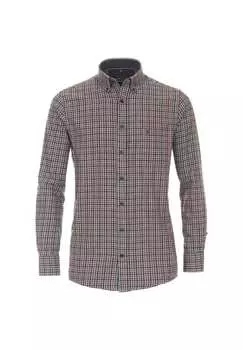 Рубашка свободного кроя в клетку Casamoda, оранжевый