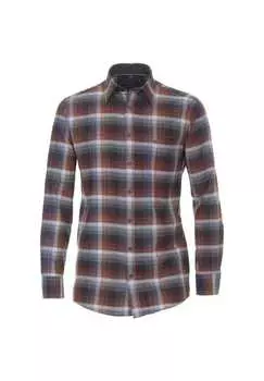 Рубашка свободного кроя в клетку Casamoda, синий