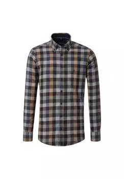 Рубашка свободного кроя в клетку Casamoda, синий