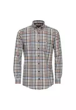 Рубашка свободного кроя в клетку Casamoda, зеленый