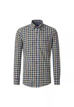 Рубашка свободного кроя в клетку Casamoda, зеленый