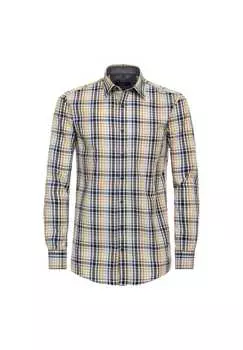 Рубашка свободного кроя в клетку Casamoda, желтый