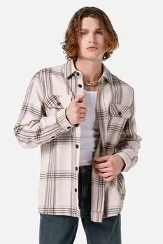 Рубашка свободного кроя в клетку Colin'S, бежевый