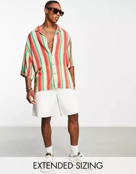 Рубашка свободного кроя в ретро-стиле с заниженными плечами ASOS DESIGN